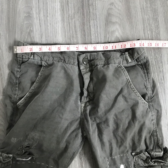 NSF Khaki Green Pants Crop Straight Leg Womens 26 - Picture 7 of 10